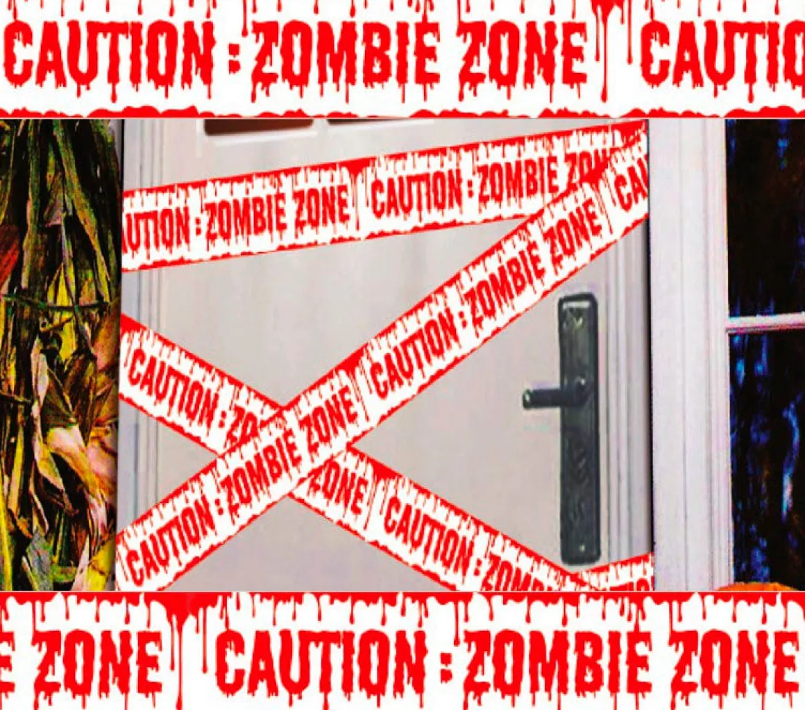 Avspärrningsband, caution zombie zone 6 m