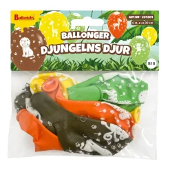 Ballonger, djungelns djur 6 st