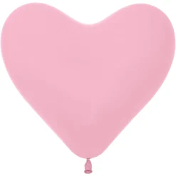 Ballonger, hjärta ljusrosa 6 st