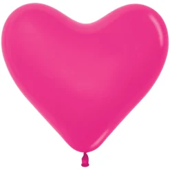 Ballonger, hjärta rosa 6 st