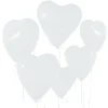 Ballonger, hjärta vit 6 st