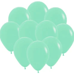 Ballonger, matta grön pastell 10 st