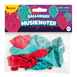 Ballonger, musiknoter 6 st