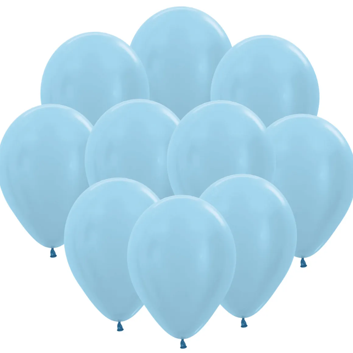 Ballonger, satin blå 10 st