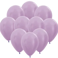Ballonger, satin lila 10 st