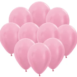 Ballonger, satin rosa 10 st