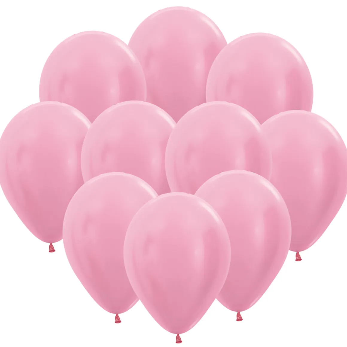 Ballonger, satin rosa 10 st
