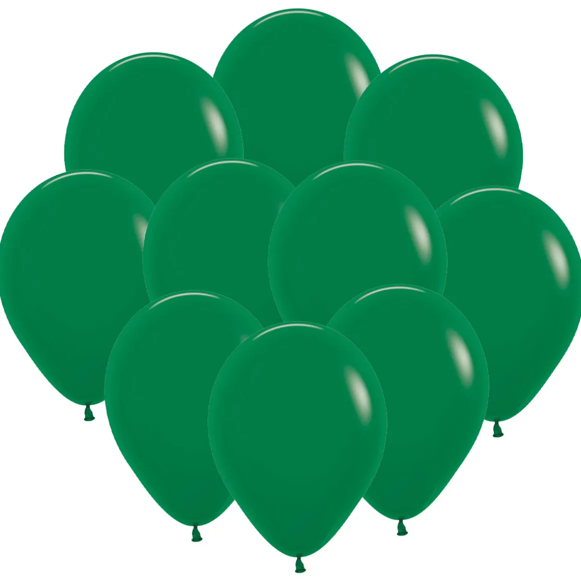 Ballonger, skogsgrön 30 cm 10 st