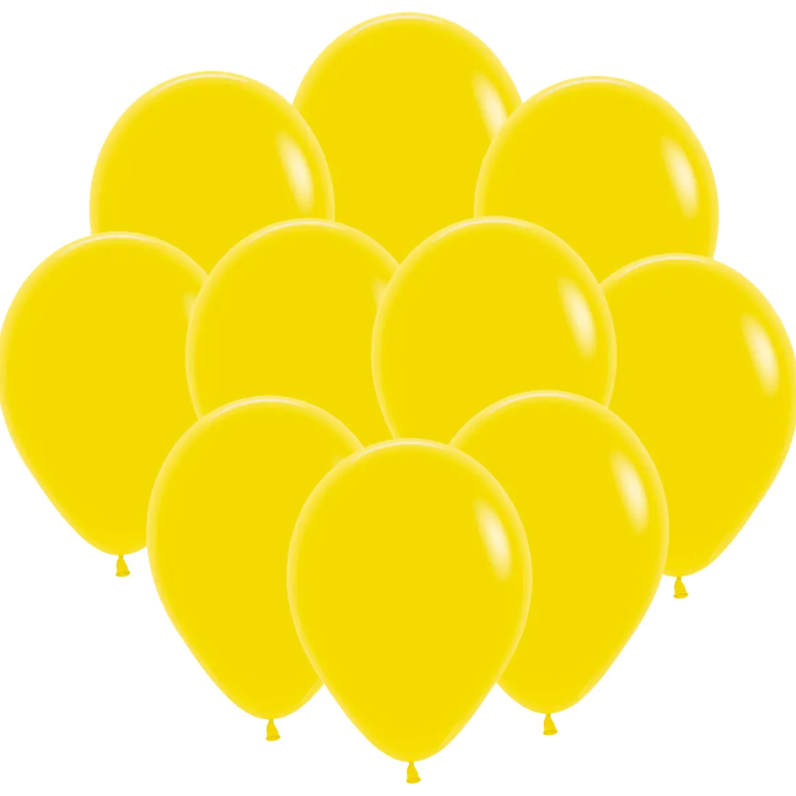 Ballonger, solgul 30 cm 10 st