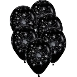Ballonger, spindlar svarta 6 st