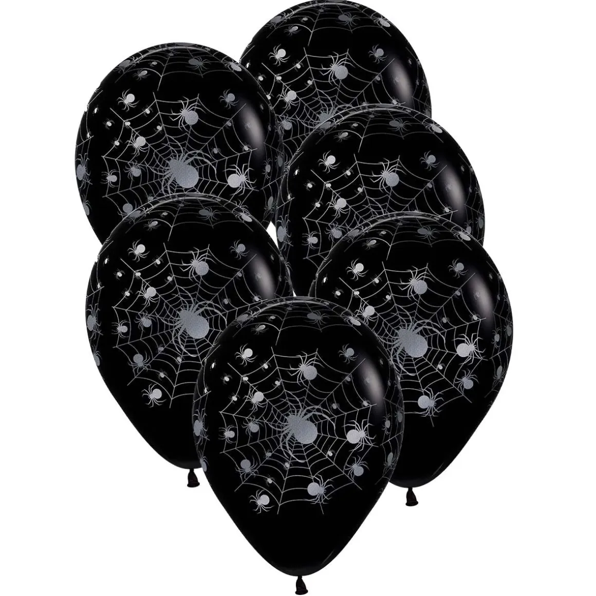 Ballonger, spindlar svarta 6 st