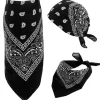 Bandana, svart 55x55 cm