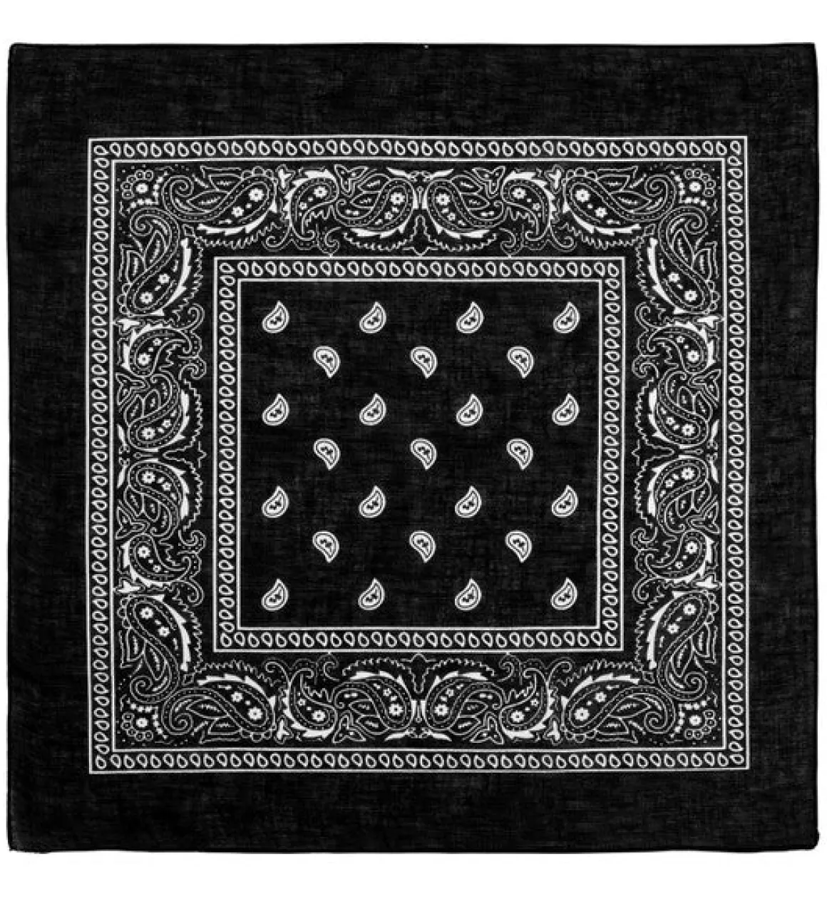Bandana, svart 55x55 cm