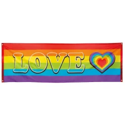 Banner, regnbåge love 74x220 cm