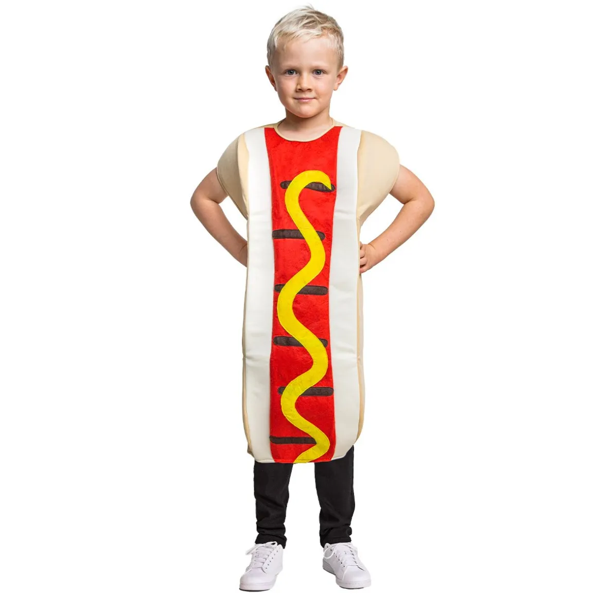 Barndräkt, korv med bröd