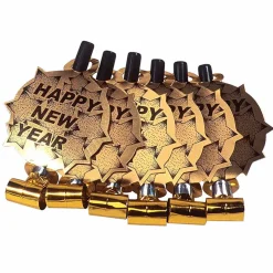 Blåsormar, happy new year guld 6 st