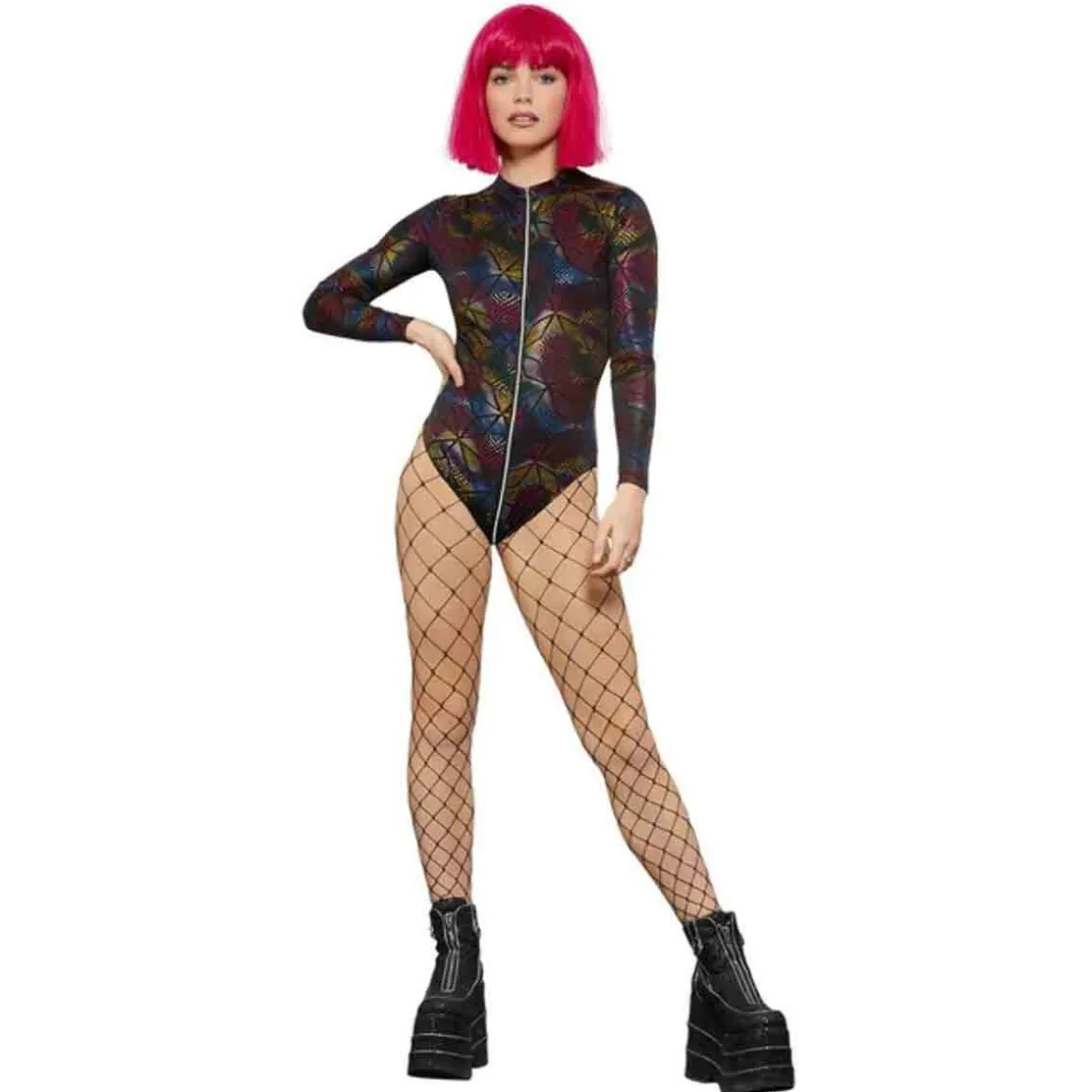 Bodysuit, Fever miss whiplash rainbow print
