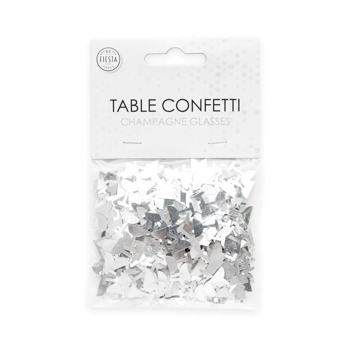 Bordskonfetti, Champagneglas silver 14 g