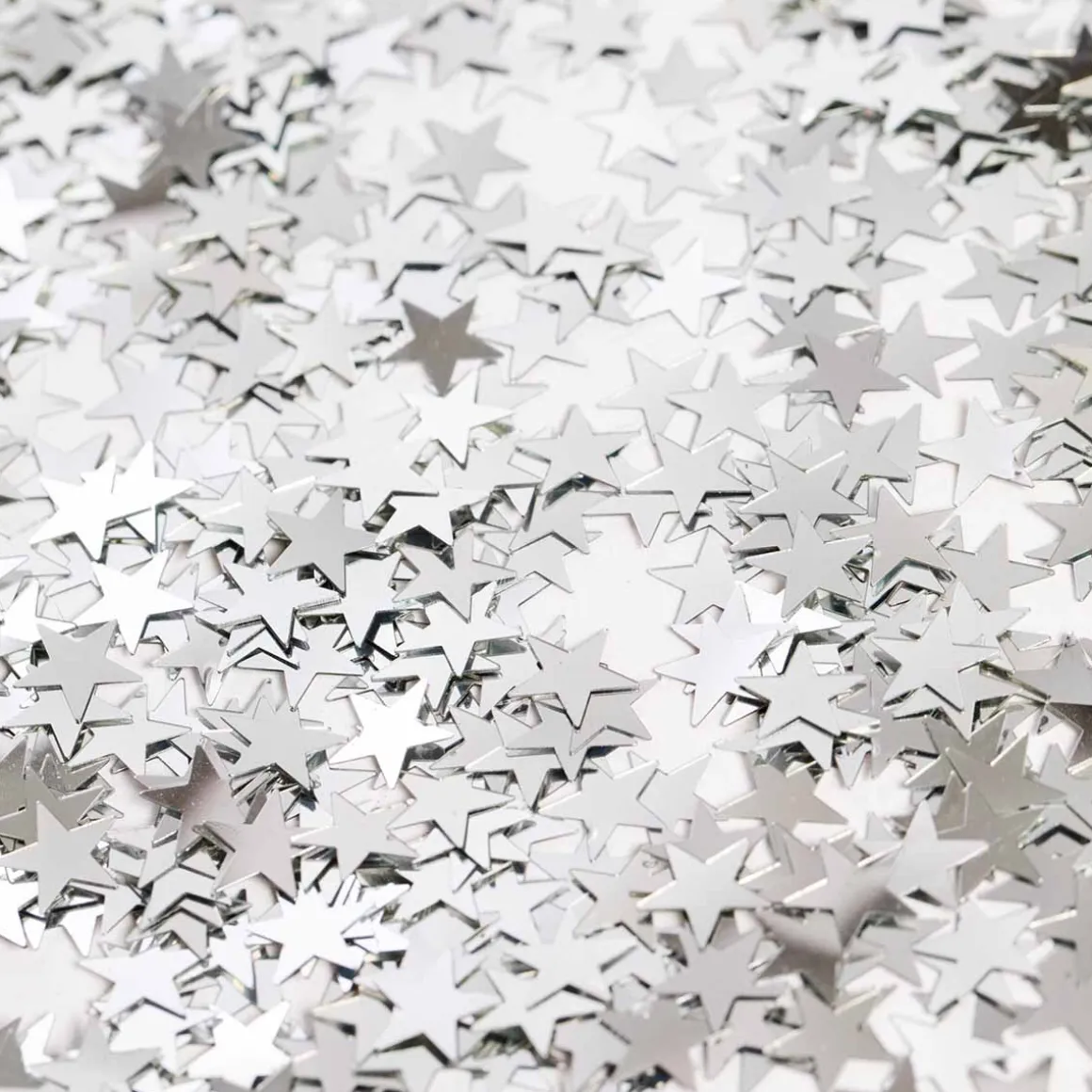 Bordskonfetti, stjärnor silver 14 g
