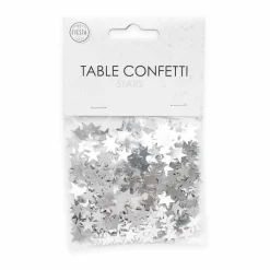 Bordskonfetti, stjärnor silver 14 g