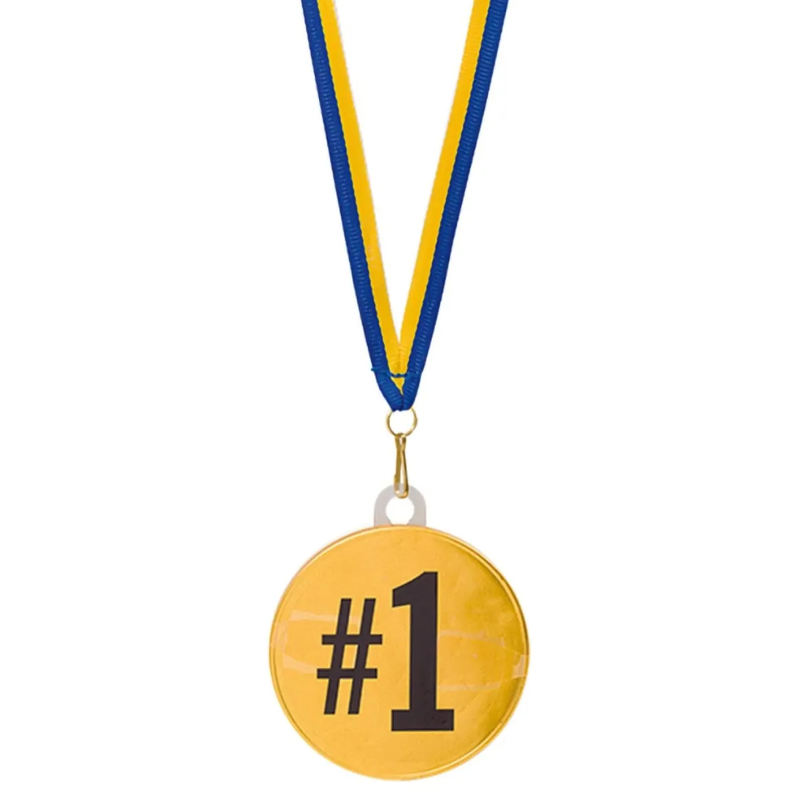 Chokladmedalj, blågult band "#1" 23 g