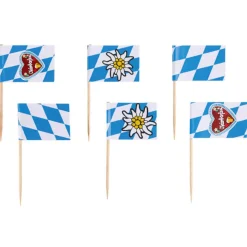 Cocktailflaggor, oktoberfest Bayern Lightblue 30 st