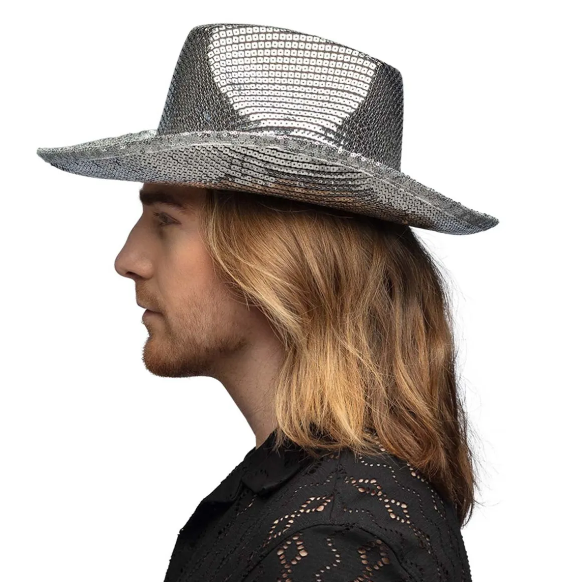 Cowboyhatt, groovy silver