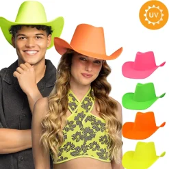 Cowboyhatt, neon rosa