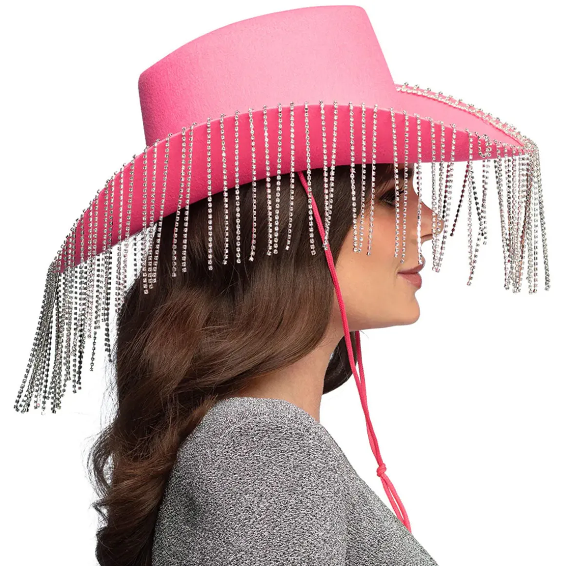 Cowboyhatt, showgirl rosa