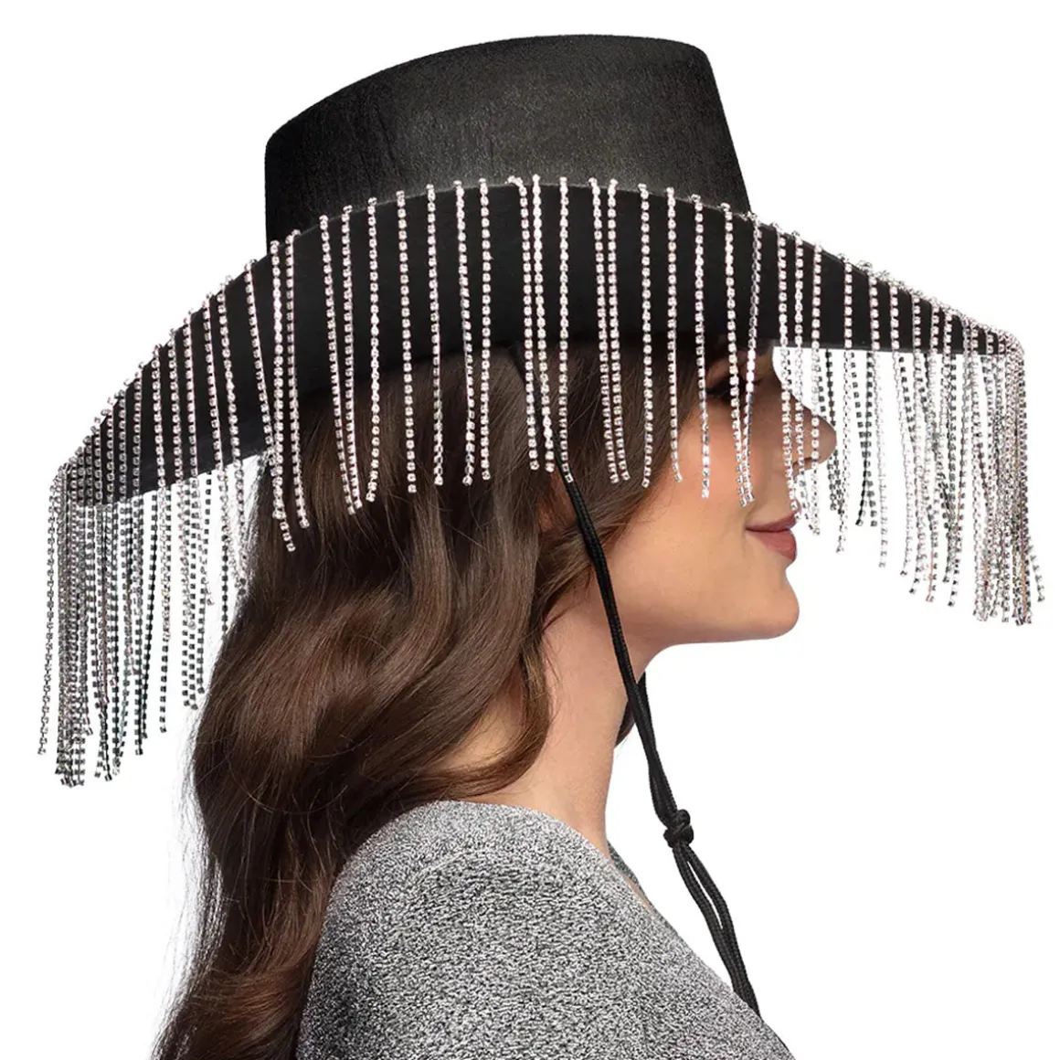 Cowboyhatt, showgirl svart