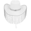 Cowboyhatt, showgirl vit