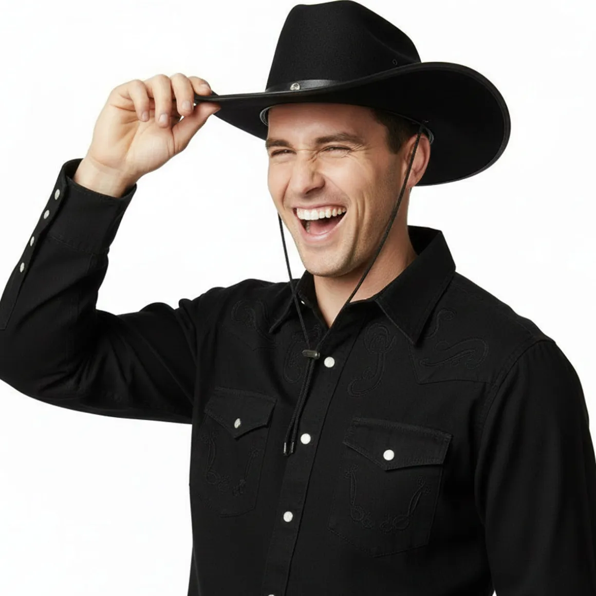 Cowboyhatt, vuxen svart