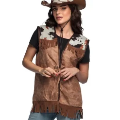 Cowboyväst, brun M