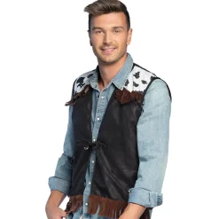 Cowboyväst, svart L/XL