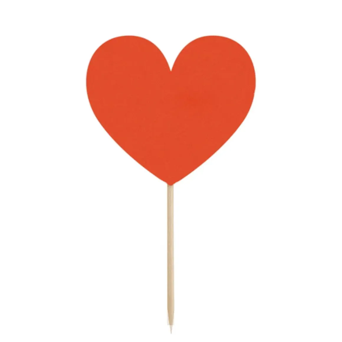 Cupcake toppers, hjärtan röda 6 st