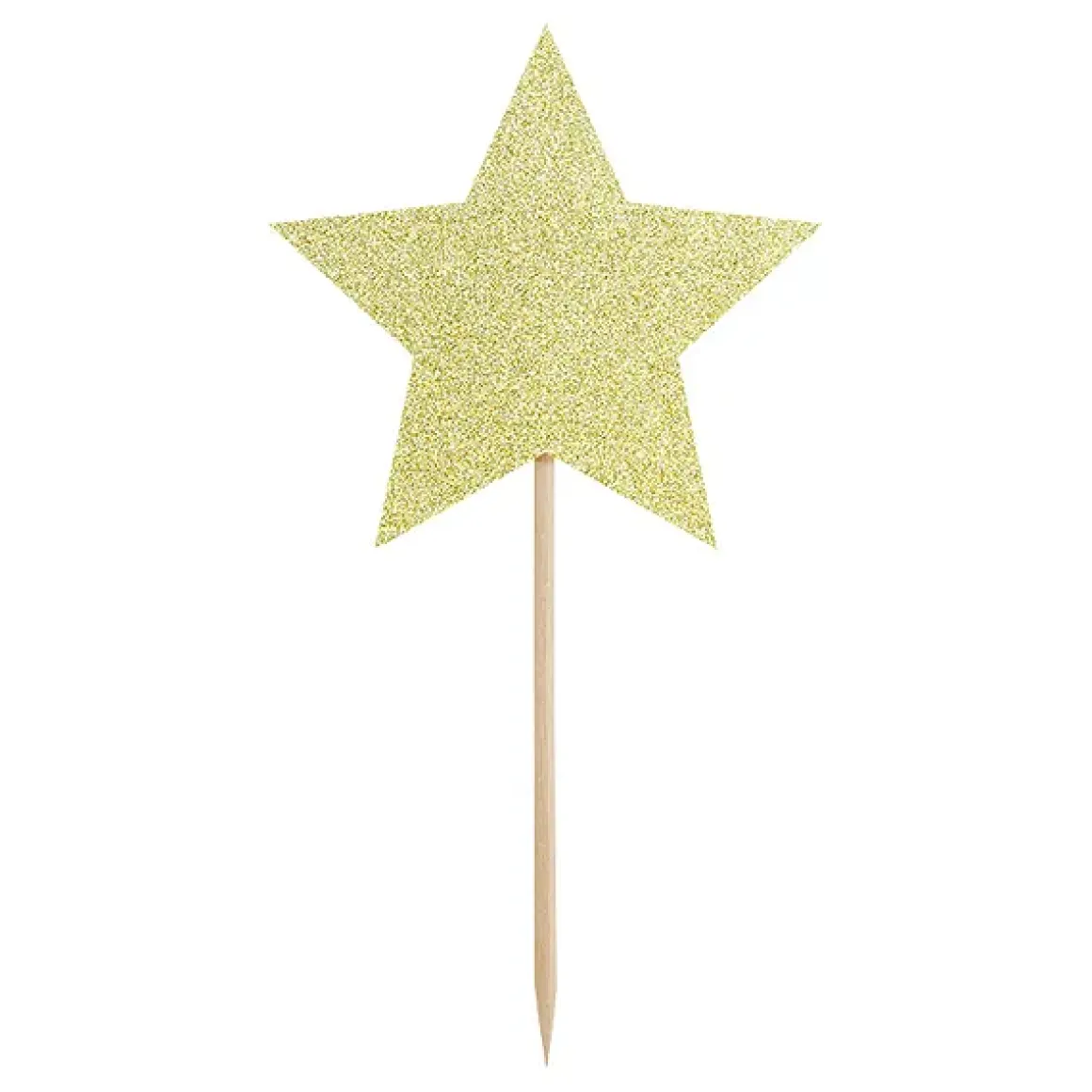 Cupcake toppers, stjärnor guld 6 st
