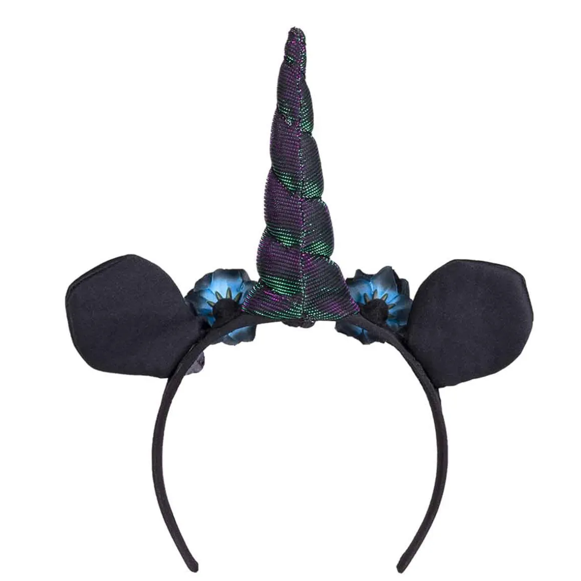 Diadem, enhörning svartglitter