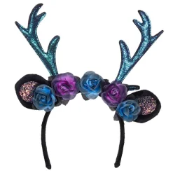 Diadem, renhorn svartglitter