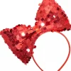 Diadem, rosett röd