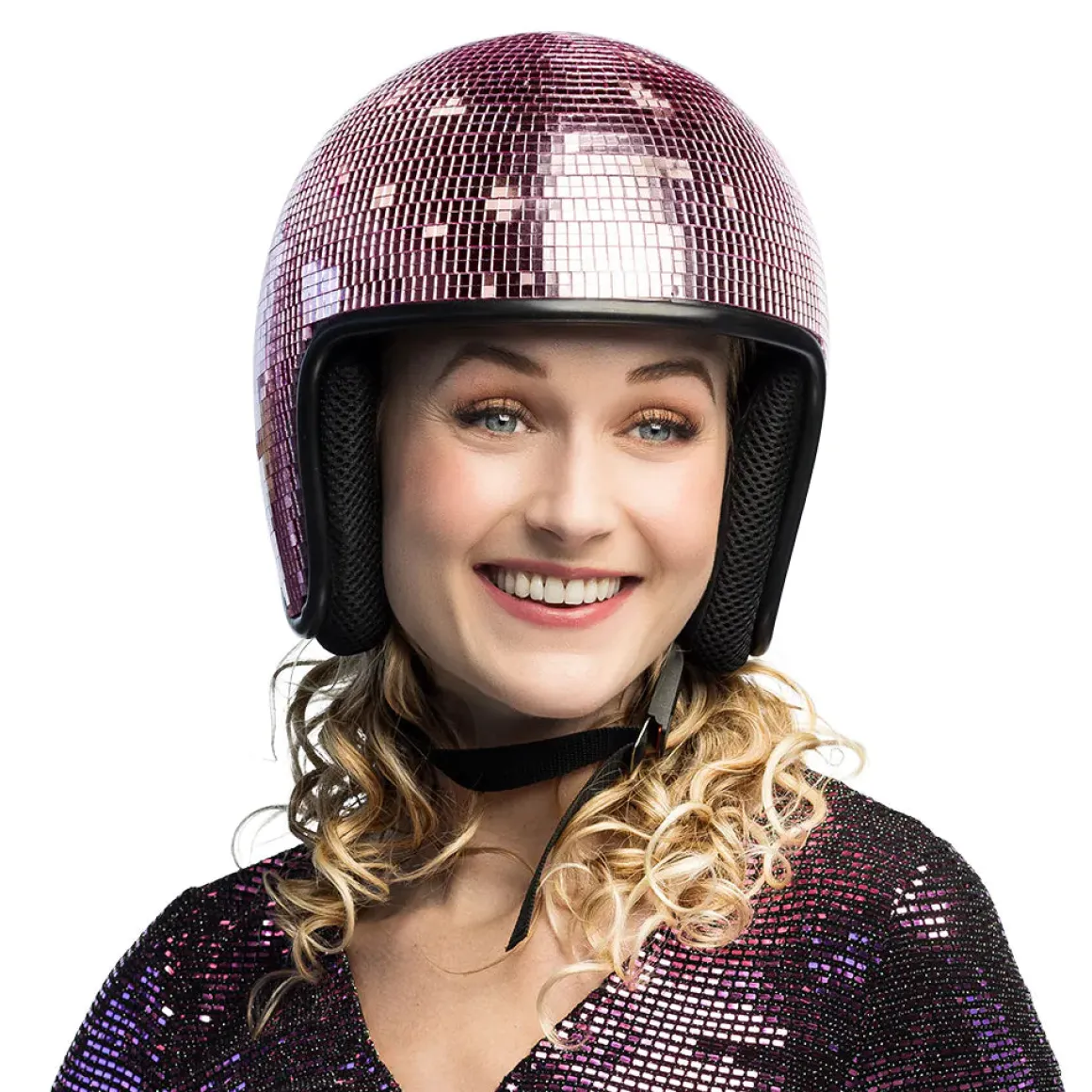 Discohjälm, rosa