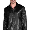 Discoskjorta, paljett svart L/XL