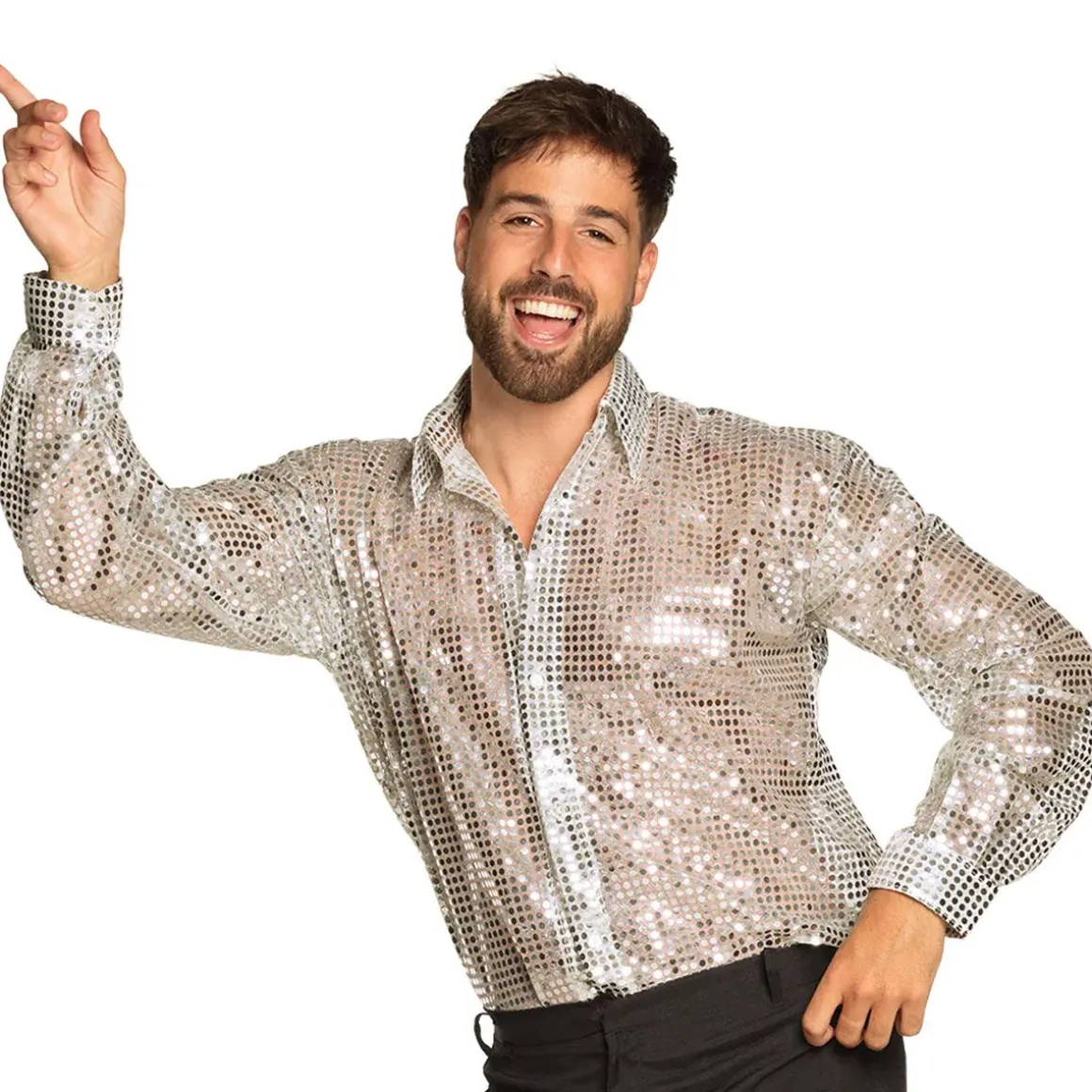Discoskjorta, silver