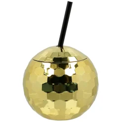 Drinkglas, discoboll guld
