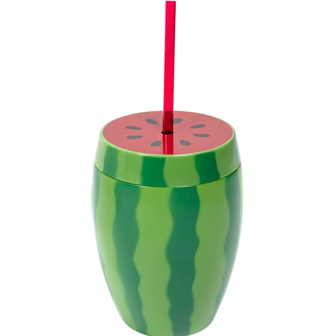 Drinkglas med sugrör, melon 900 ml