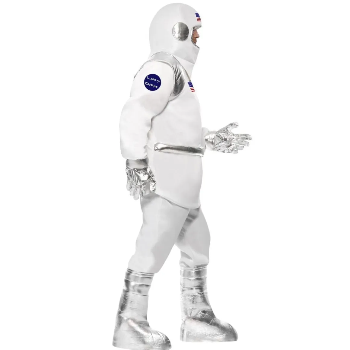 Dräkt, astronaut vit one size