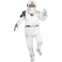Dräkt, astronaut vit one size