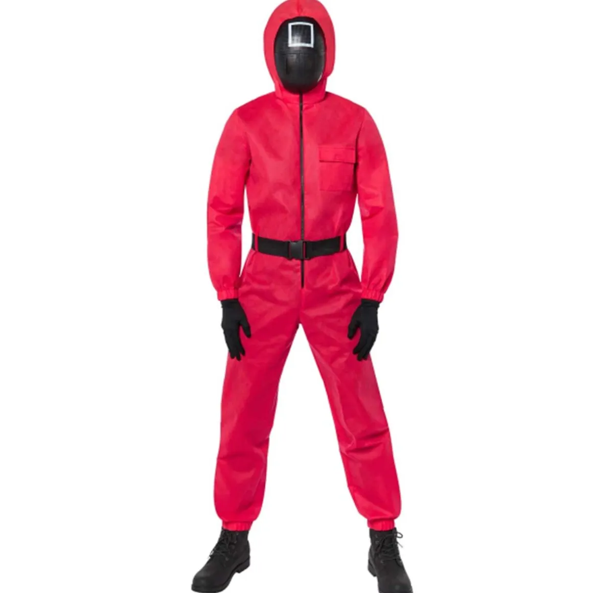 Dräkt med mask, Squid game guard deluxe XL