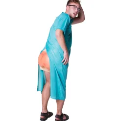 Dräkt, patientrock med rumpshorts