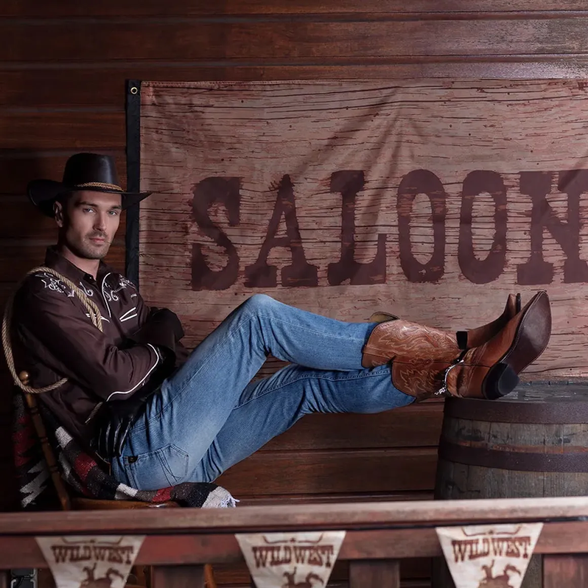 Flaggirlang, wild west 6 m