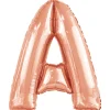 Folieballong, bokstav rosé A 86 cm